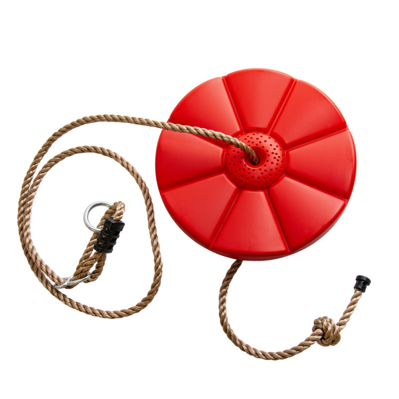 Zestaw akcesoriów na plac zabaw ROCKET III dysk ślizg huśtawka 3el. CZERWONY