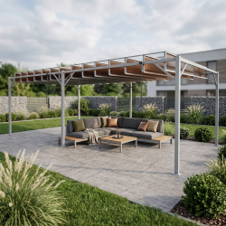 Pergola ogrodowa bioklimatyczna 3x6 z składanym lamelowym dachem 18mkw
