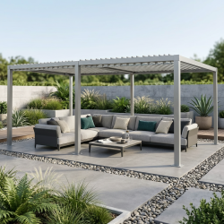 Pergola ogrodowa multiklimatyczna 3x6 z regulowanym stalowym dachem 18mkw