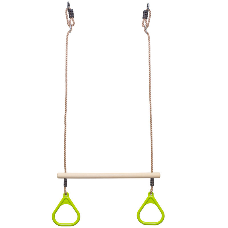 Zestaw akcesoriów na plac zabaw LIME CLIMB siatka trapez huśtawki 4el. ZIELONY