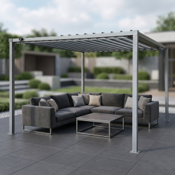Pergola ogrodowa multiklimatyczna 3x3 z regulowanym stalowym dachem 9mkw