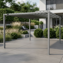 Pergola ogrodowa multiklimatyczna 3x3 z regulowanym stalowym dachem 9mkw