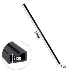 Legar 4x2x240 cm do desek tarasowych WPC czarny