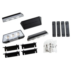 Lampa solarna ścienna ŚWIETLIK LED RGB kinkiet solarny na elewację, ogrodzenie - zestaw 4 sztuk