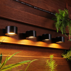 Lampa solarna ścienna PROMIENISTA na elewację, ogrodzenie - zestaw 4 sztuk