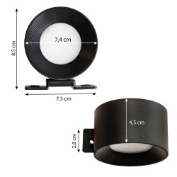 Lampa solarna ścienna PROMIENISTA na elewację, ogrodzenie - zestaw 4 sztuk