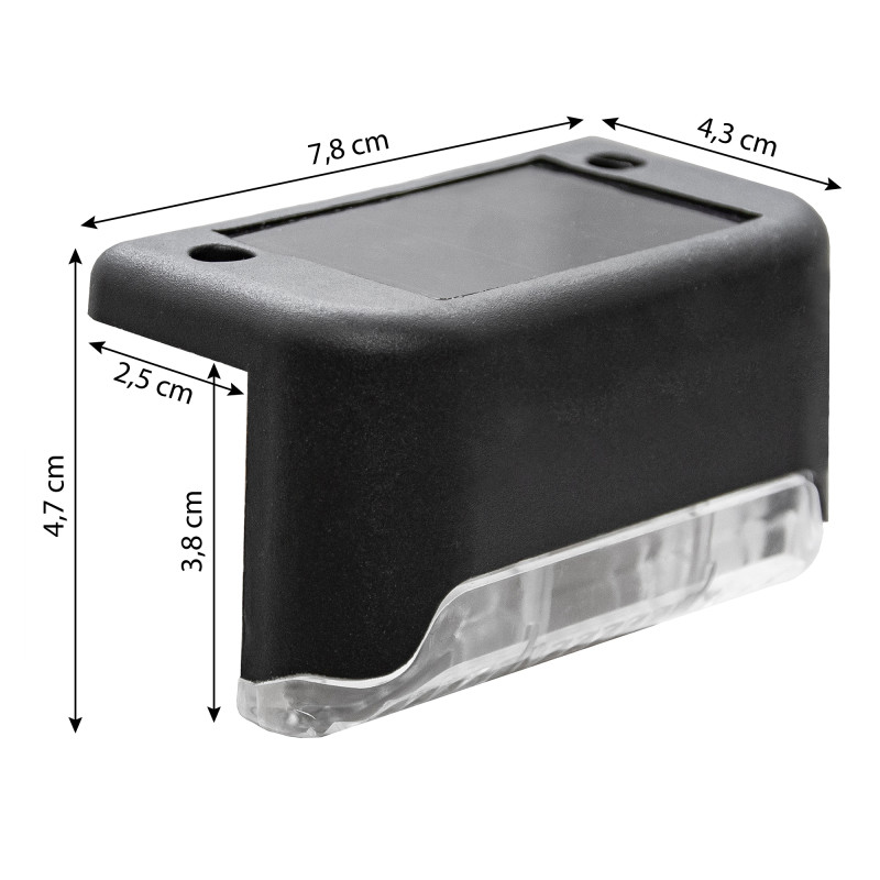 Lampka solarna SOLARION kinkiet solarny na schody balkon - zestaw 8 sztuk