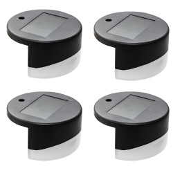 Lampka solarna BIAŁY PROMYK kinkiet solarny na schody - zestaw 4 sztuk