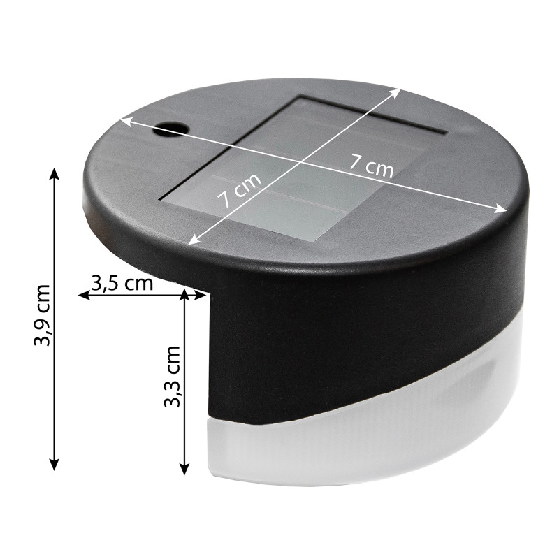 Lampka solarna BIAŁY PROMYK kinkiet solarny na schody - zestaw 8 sztuk