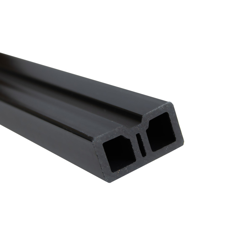 Legar 4x2x240 cm do desek tarasowych WPC czarny 9 szt. kompozytowy