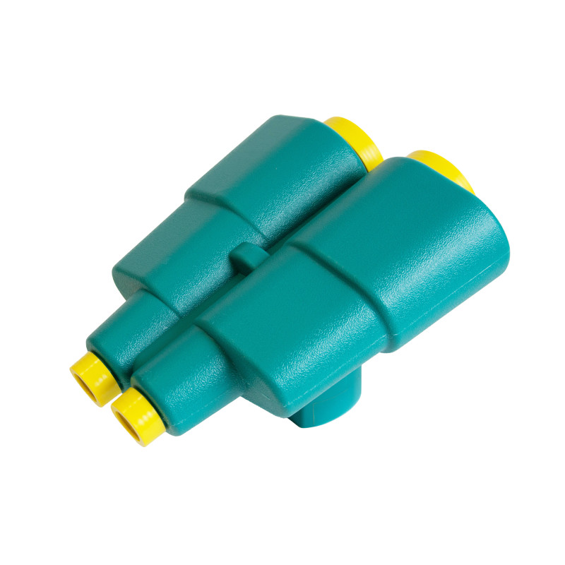 Lornetka na place zabaw turkusowo-żółta, zabawka edukacyjna