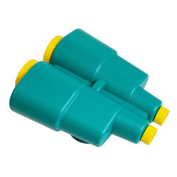 Lornetka na place zabaw turkusowo-żółta, zabawka edukacyjna