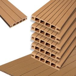 Deska tarasowa WPC 11x2x200 cm teak podest tarasowy 5 szt. 1,1mkw kompozytowa