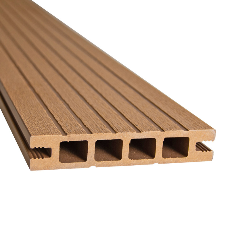 Deska tarasowa WPC 11x2x200 cm teak podest tarasowy 5 szt. 1,1mkw kompozytowa