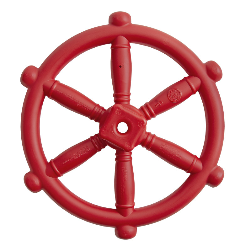 Koło sterowe ster na plac zabaw Czerwony, zabawka edukacyjna