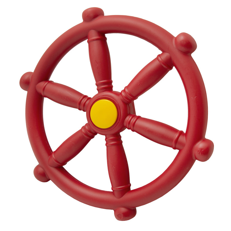 Koło sterowe ster na plac zabaw Czerwony, zabawka edukacyjna