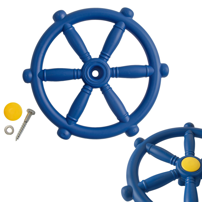 Koło sterowe ster na plac zabaw Niebieskie, zabawka edukacyjna