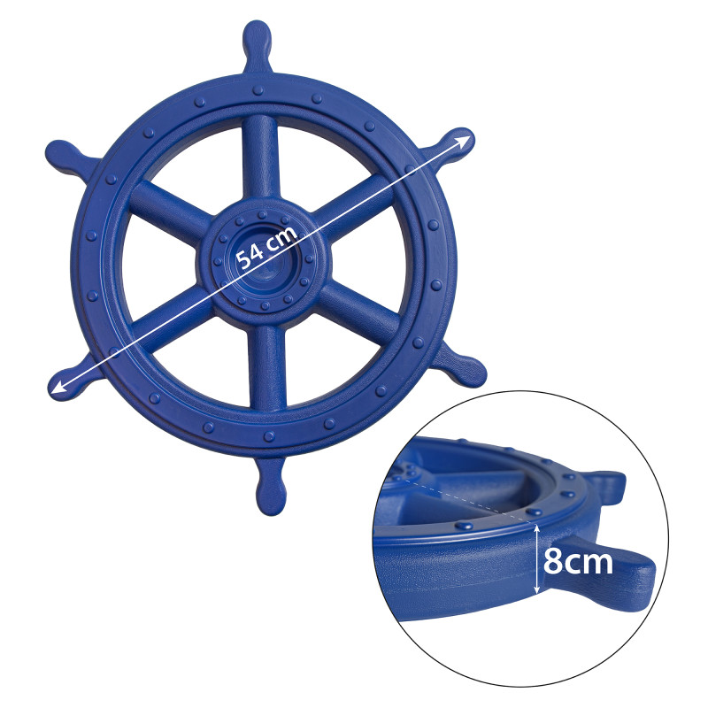 Koło sterowe 54 cm ster na plac zabaw Niebieskie