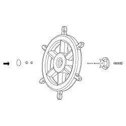 Koło sterowe 54 cm ster na plac zabaw Niebieskie