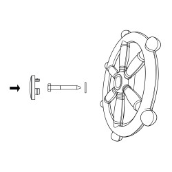 Koło sterowe ster na plac zabaw Ciemno zielone, zabawka edukacyjna