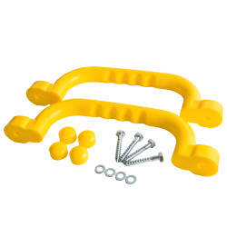 Uchwyty Żółte 2 sztuki do domków drewnianych na plac zabaw do wspinaczki 245 mm