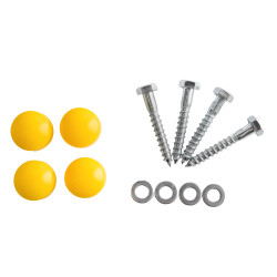 Uchwyty Żółte 2 sztuki do domków drewnianych na plac zabaw do wspinaczki 245 mm