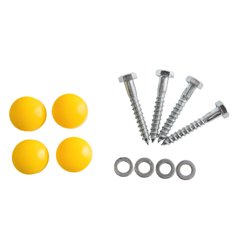 Uchwyty Żółte 2 sztuki do domków drewnianych na plac zabaw do wspinaczki 245 mm