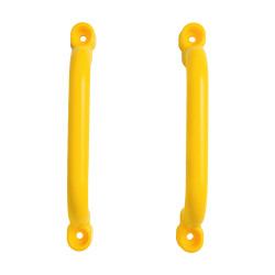 Uchwyty Żółte 2 sztuki do domków drewnianych na plac zabaw do wspinaczki 245 mm