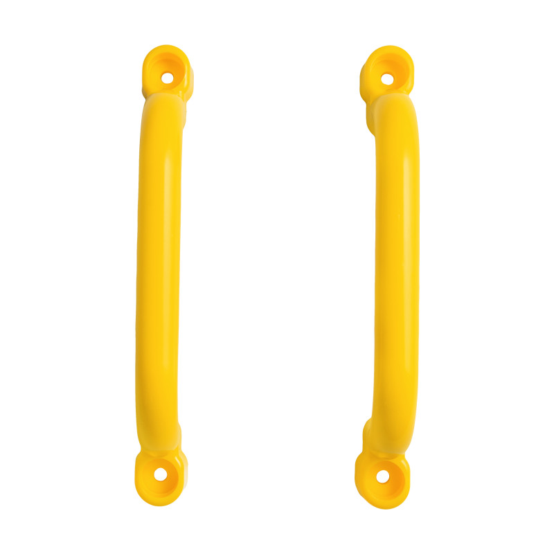 Uchwyty Żółte 2 sztuki do domków drewnianych na plac zabaw do wspinaczki 245 mm