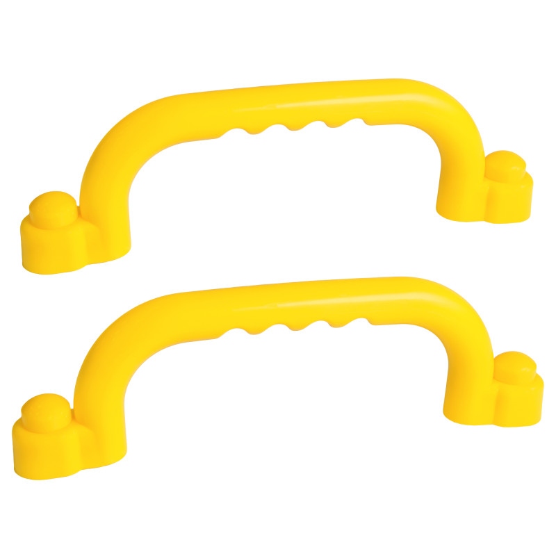 Uchwyty Żółte 2 sztuki do domków drewnianych na plac zabaw do wspinaczki 245 mm