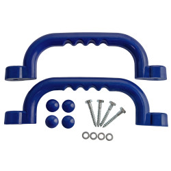 Uchwyty niebieskie 2 sztuki do domków drewnianych na plac zabaw do wspinaczki 245 mm