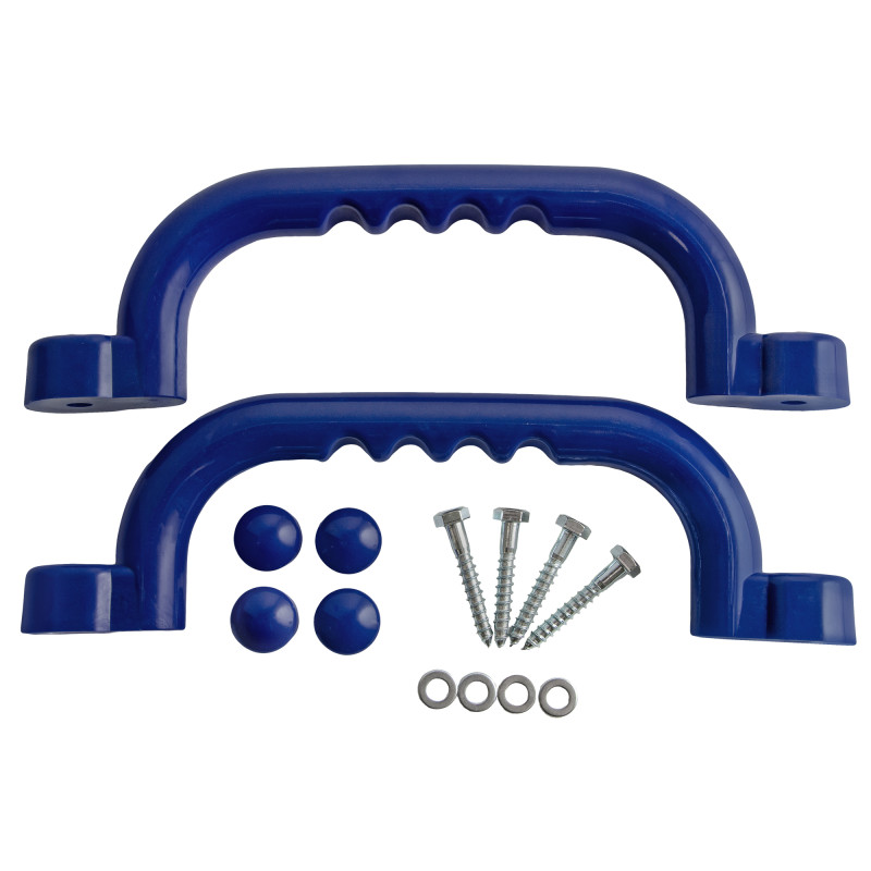 Uchwyty niebieskie 2 sztuki do domków drewnianych na plac zabaw do wspinaczki 245 mm