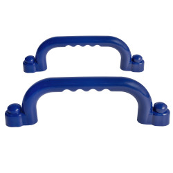 Uchwyty niebieskie 2 sztuki do domków drewnianych na plac zabaw do wspinaczki 245 mm
