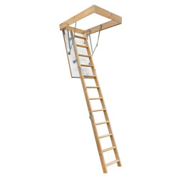 Drewniane schody strychowe EKO-line 120x80 26mm H280 cm