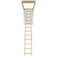 Drewniane schody strychowe EKO-line 120x60 26mm H280 cm