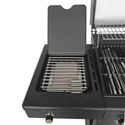 Grill gazowy HEATWAVE 3+1 LED żeliwny ruszt 11.9kW ogrodowy 113,4×49,2×109,4 cm