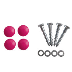 Uchwyty Różowe 2 sztuki do domków drewnianych na plac zabaw do wspinaczki 245 mm