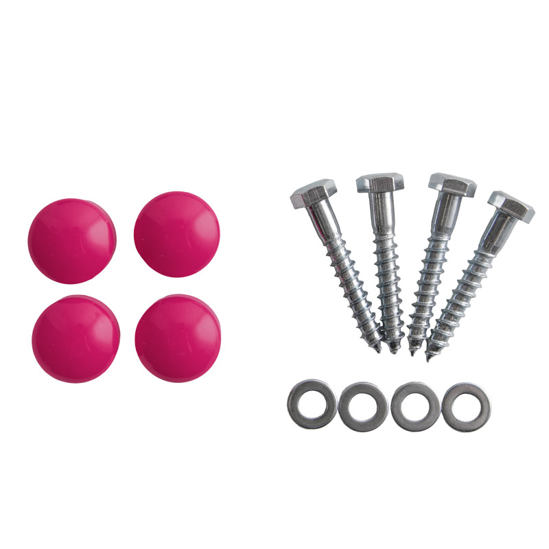 Uchwyty Różowe 2 sztuki do domków drewnianych na plac zabaw do wspinaczki 245 mm