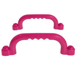 Uchwyty Różowe 2 sztuki do domków drewnianych na plac zabaw do wspinaczki 245 mm
