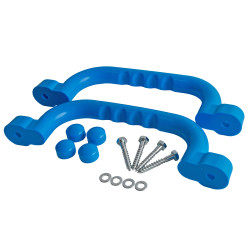 Uchwyty Błękitne 2 sztuki do domków drewnianych na plac zabaw do wspinaczki 245 mm