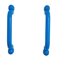 Uchwyty Błękitne 2 sztuki do domków drewnianych na plac zabaw do wspinaczki 245 mm