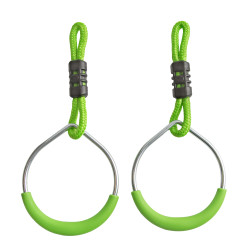 Tor przeszkód NINJA dla dzieci lina 10m zestaw Slackline zielony 7 przeszkód 200 kg