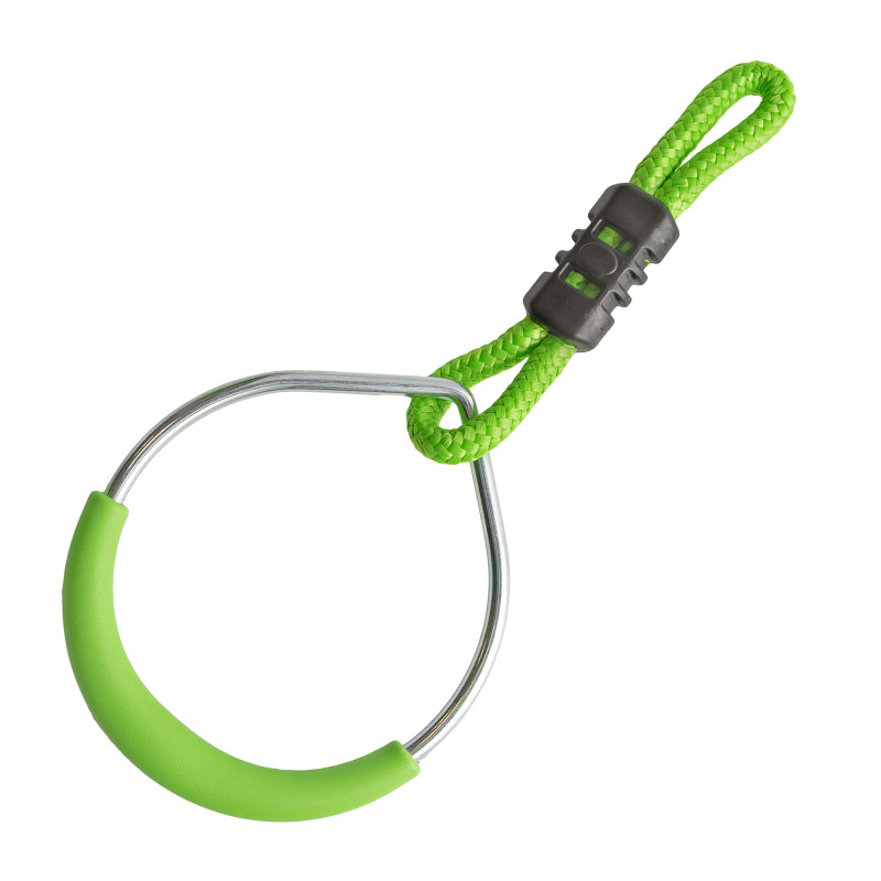 Tor przeszkód NINJA dla dzieci lina 10m zestaw Slackline zielony 7 przeszkód 200 kg