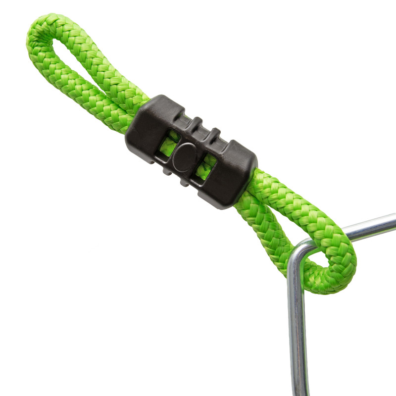 Tor przeszkód NINJA dla dzieci lina 10m zestaw Slackline zielony 7 przeszkód 200 kg