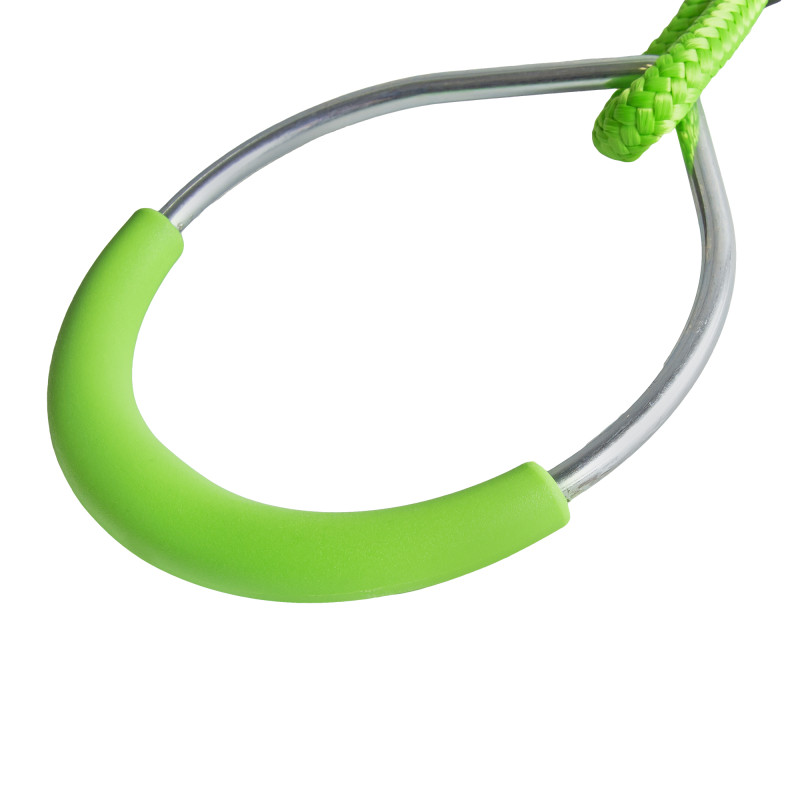 Tor przeszkód NINJA dla dzieci lina 10m zestaw Slackline zielony 7 przeszkód 200 kg