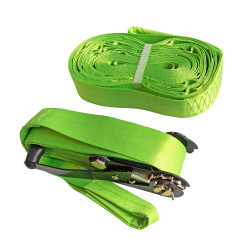 Tor przeszkód NINJA dla dzieci lina 10m zestaw Slackline zielony 7 przeszkód 200 kg