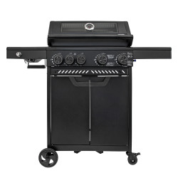 Grill gazowy HEATWAVE 4+1 LED żeliwny ruszt 13.7kW ogrodowy 123,4×49,2×109,4 cm