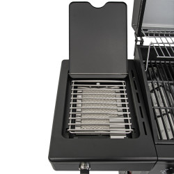 Grill gazowy HEATWAVE 4+1 LED żeliwny ruszt 13.7kW ogrodowy 123,4×49,2×109,4 cm