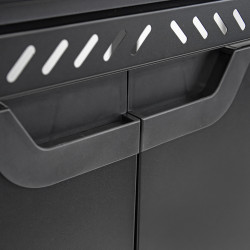 Grill gazowy HEATWAVE 4+1 LED żeliwny ruszt 13.7kW ogrodowy 123,4×49,2×109,4 cm