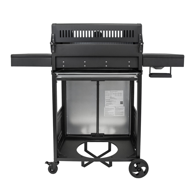 Grill gazowy HEATWAVE 4+1 LED żeliwny ruszt 13.7kW ogrodowy 123,4×49,2×109,4 cm